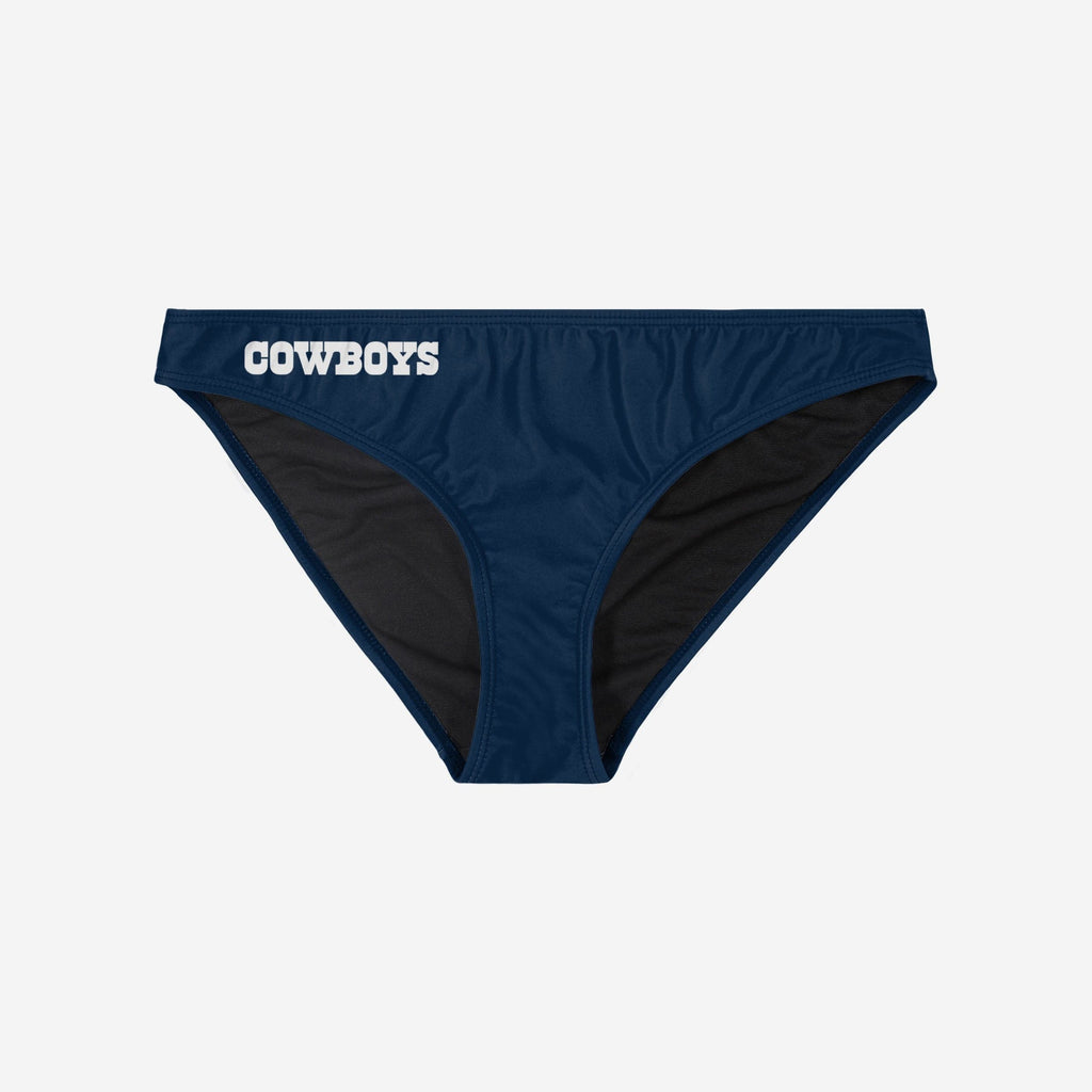 Dallas Cowboys Womens Solid Wordmark Bikini Bottom FOCO