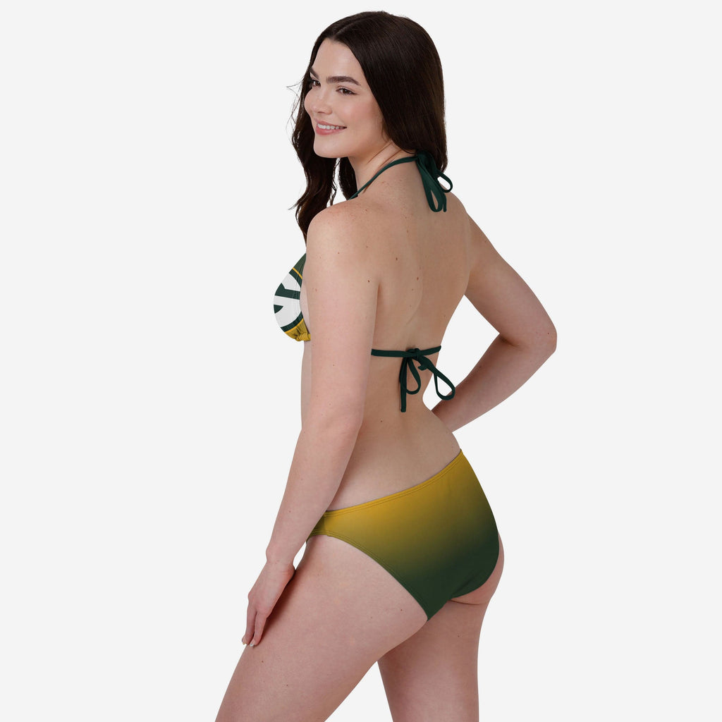 FOCO Green Bay Packers Gradient Big Logo Bikini Top M 4