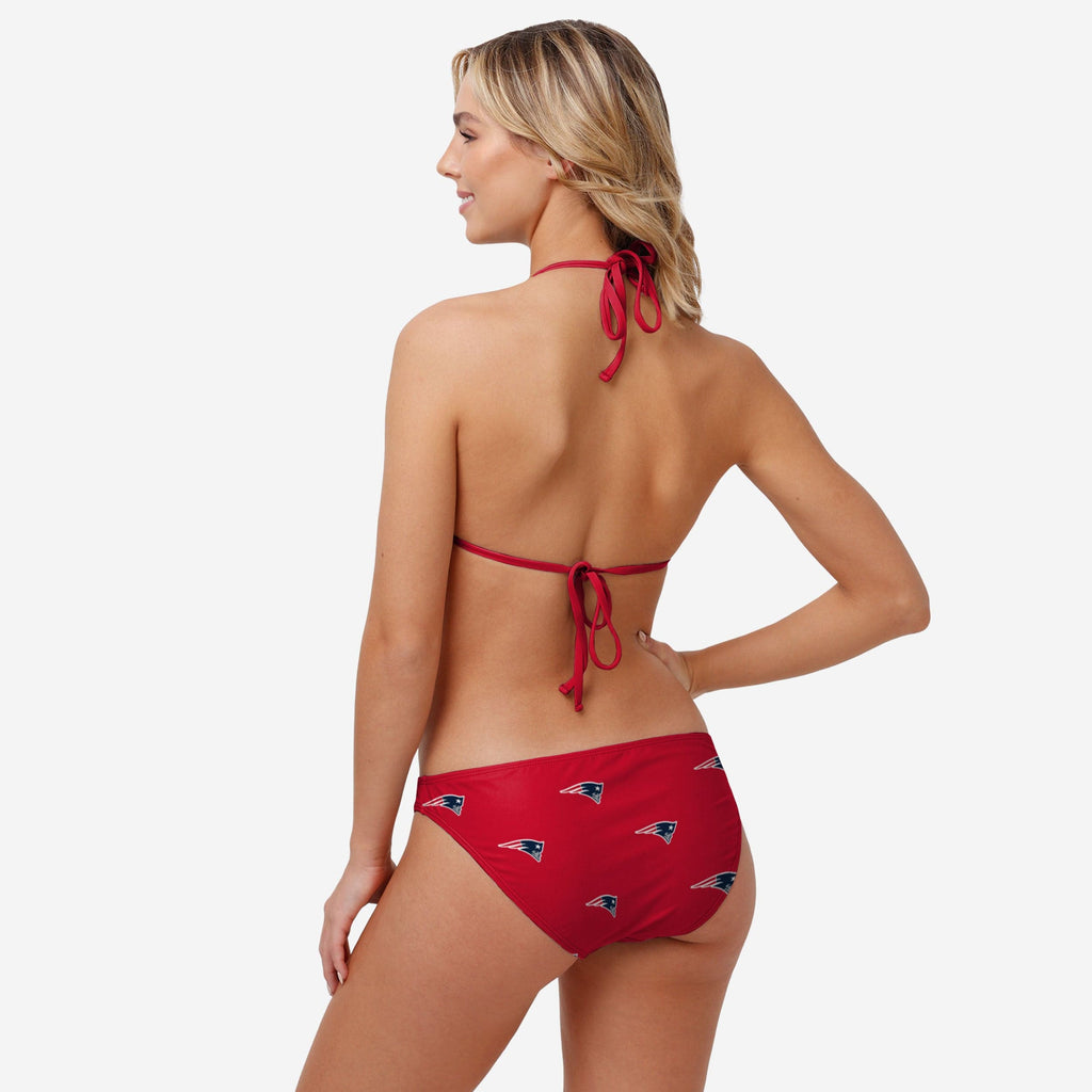 FOCO New England Patriots Mini Print Bikini Top 2XL 4