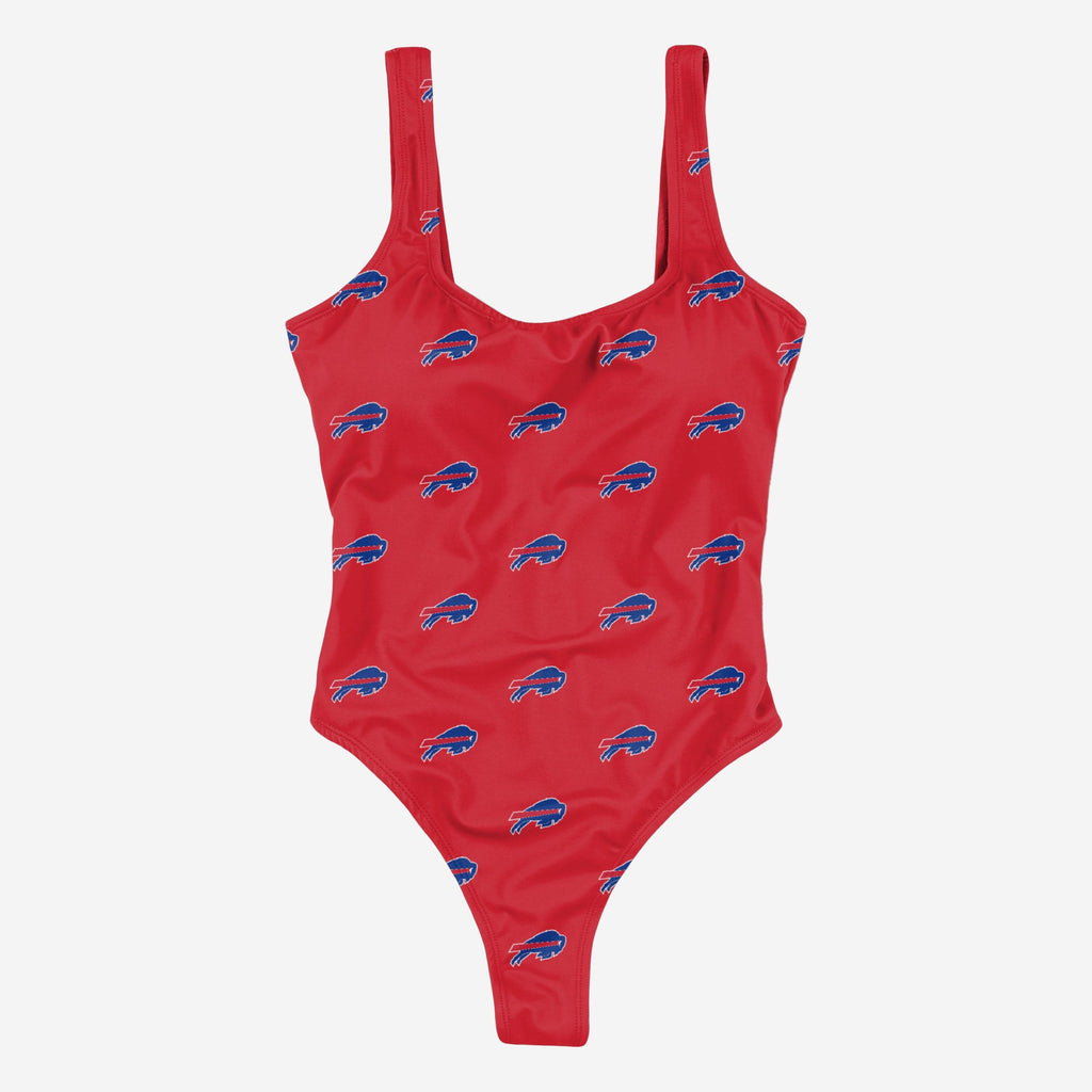 FOCO Buffalo Bills Mini Print One Piece Bathing Suit Blue XL 4