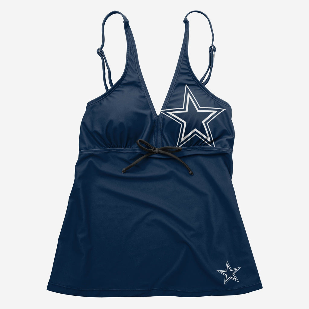 Dallas Cowboys Womens Summertime Solid Tankini, Size: 2XL