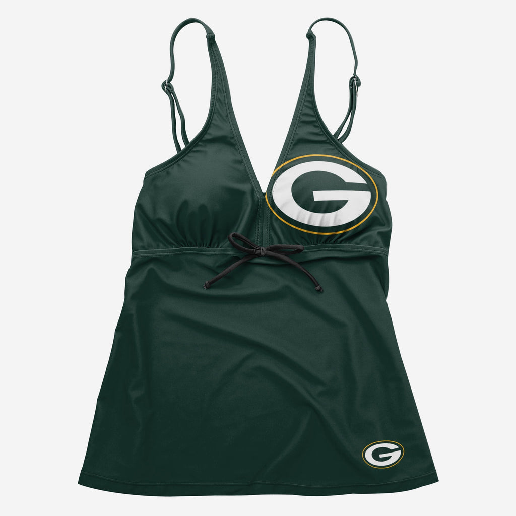 FOCO Green Bay Packers Summertime Solid Tankini XL 3