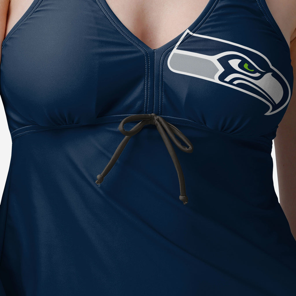 FOCO Seattle Seahawks Summertime Solid Tankini Blue M 4