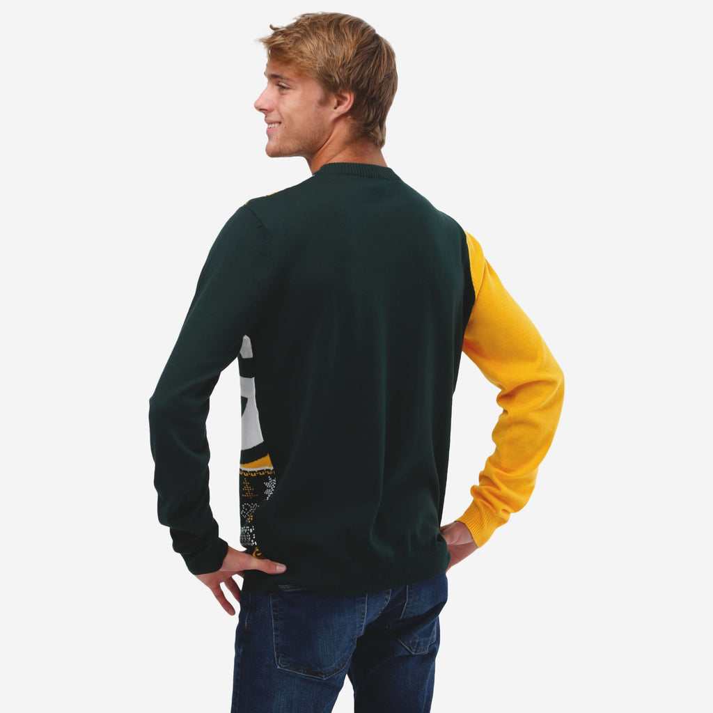 Green Bay Packers Busy Block Snowfall Sweater FOCO