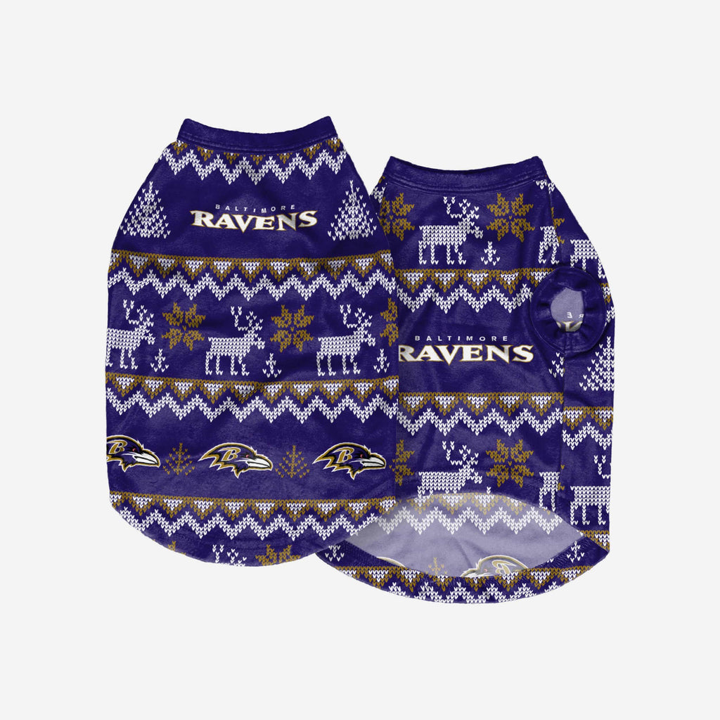 FOCO Baltimore Ravens Dog Holiday Sweater L 3