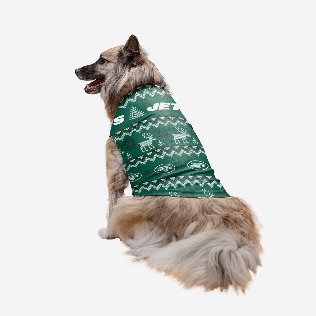 FOCO New York Jets Holiday Hunde-Sweater - S 2