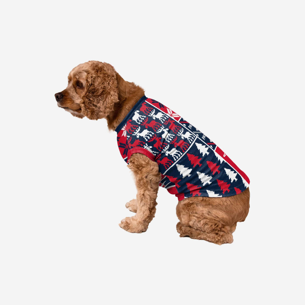 FOCO New England Patriots Busy Block Dog Sweater Small 2