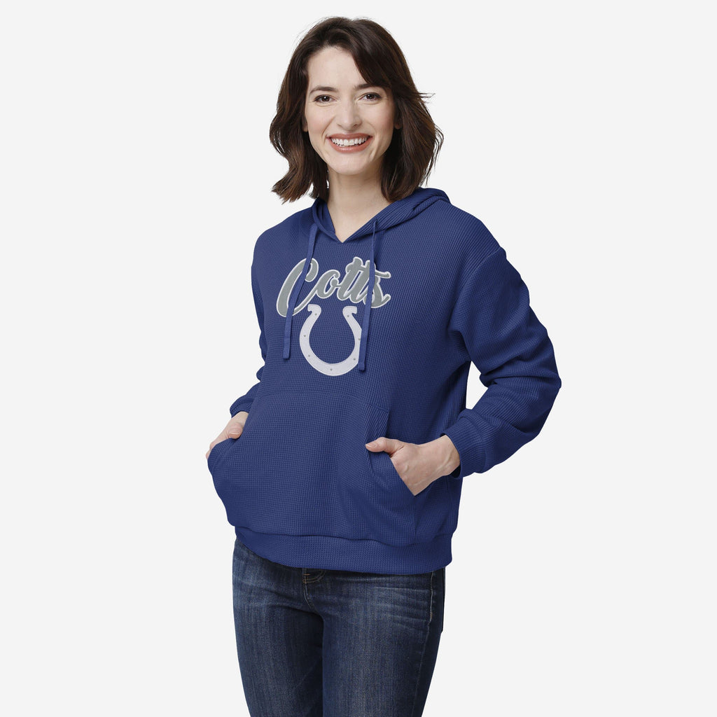 FOCO Indianapolis Colts Waffle Lounge Sweater Blue XL 2