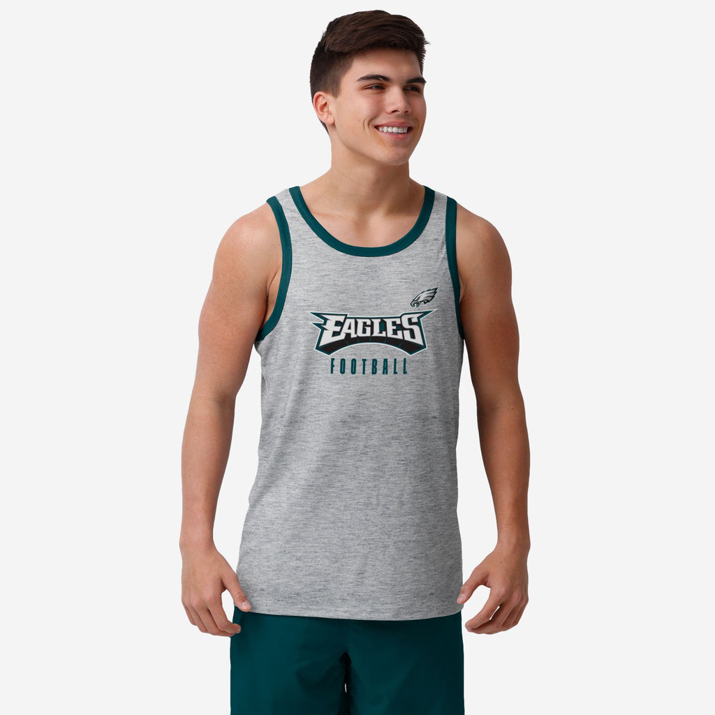 Philadelphia Eagles Gray Wordmark Sleeveless Top FOCO