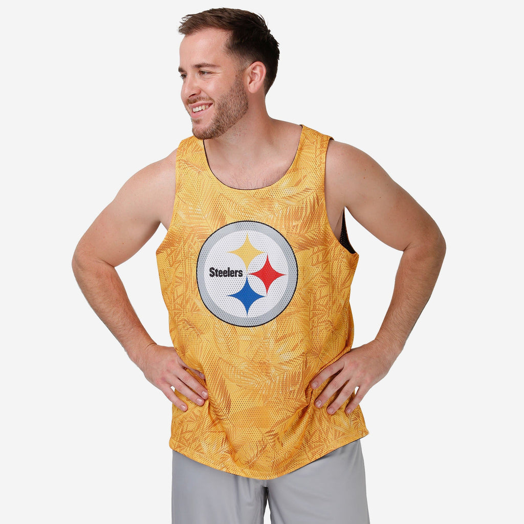 FOCO Pittsburgh Steelers Reversible Sleeveless Top Floral 2XL 2