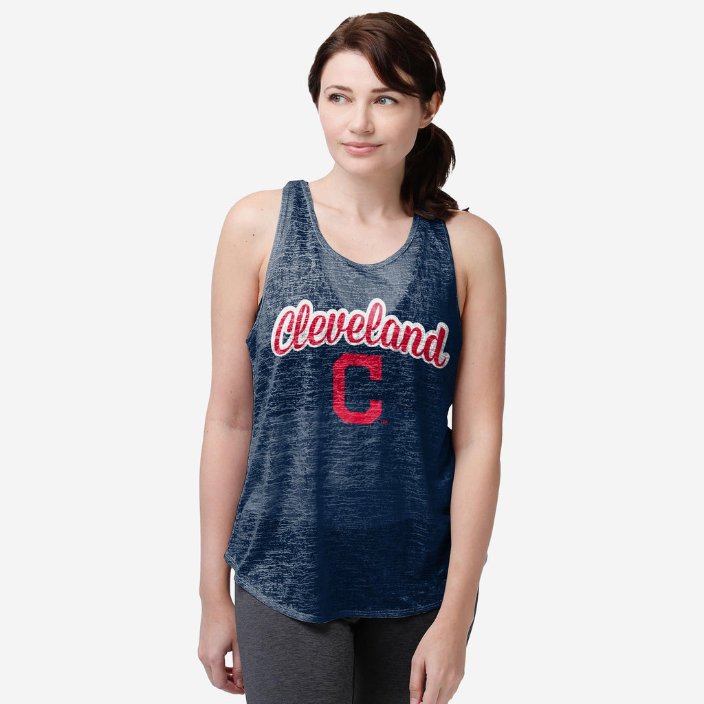 FOCO Cleveland Guardians Original Burn Out Sleeveless Top S 2