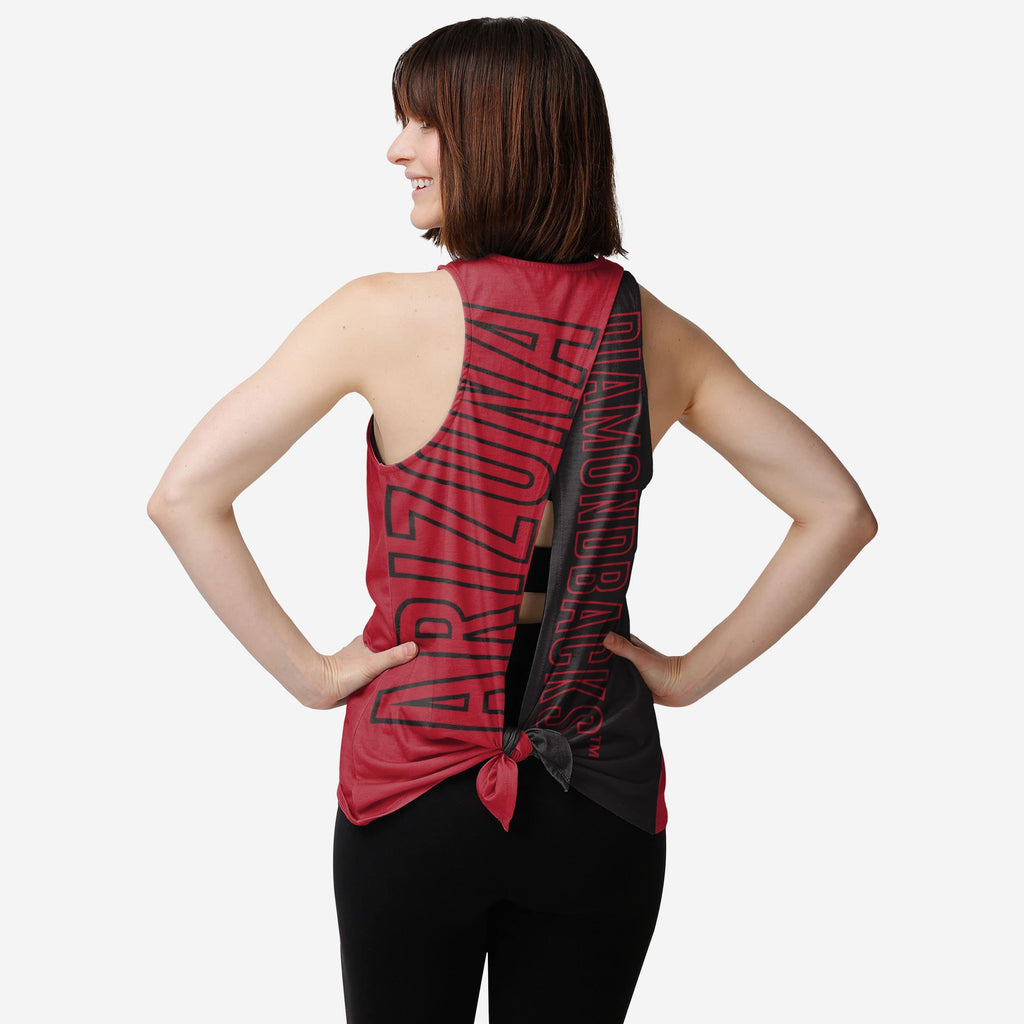 FOCO Tie-Breaker Sleeveless Top Women Red S 2