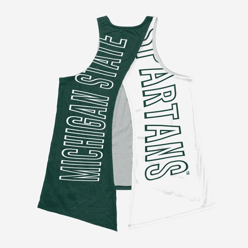 FOCO NCAA Michigan State Spartans Women's Tie Breaker Tank Top - Team Color, 80% Polyester 20% Cotton, Small - View #8