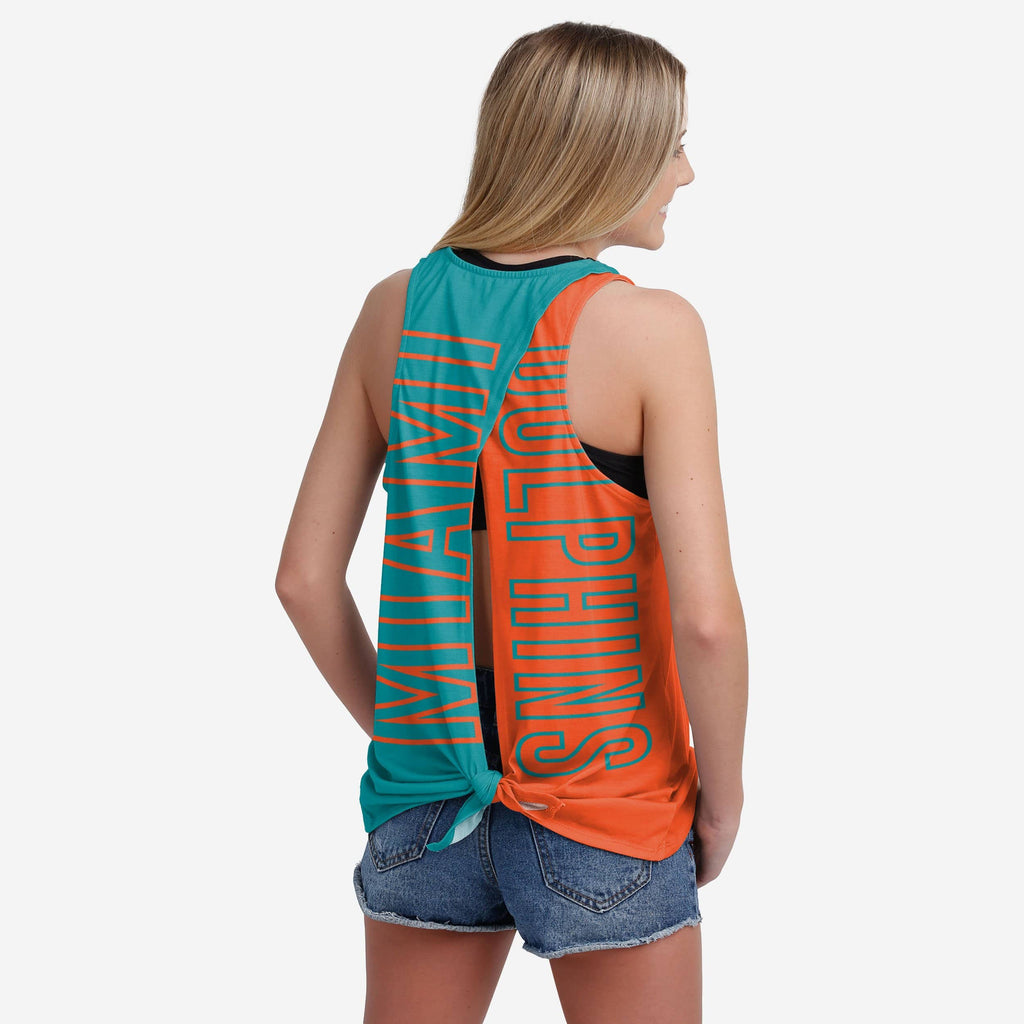 FOCO Miami Dolphins Damen Tie-Breaker ärmelloses Top - XL 2