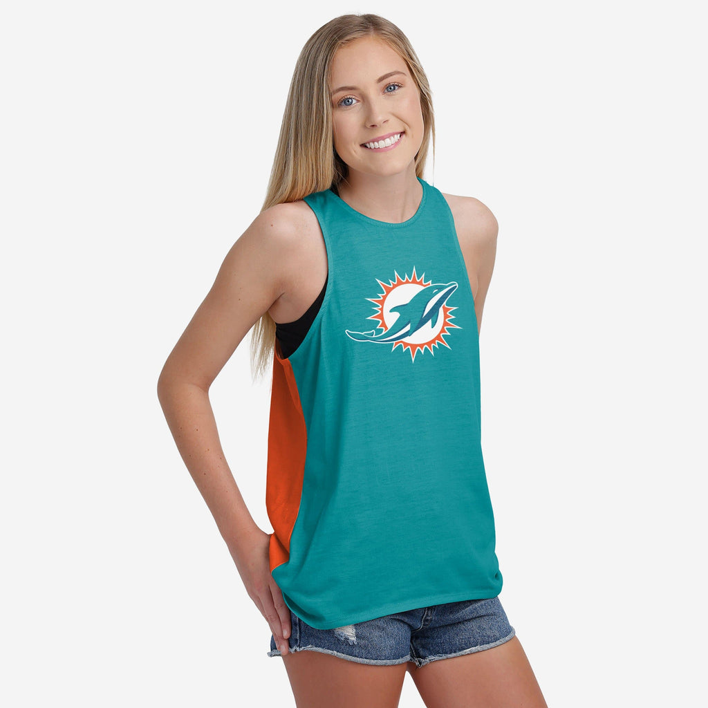 FOCO Miami Dolphins Damen Tie-Breaker ärmelloses Top - XL 3