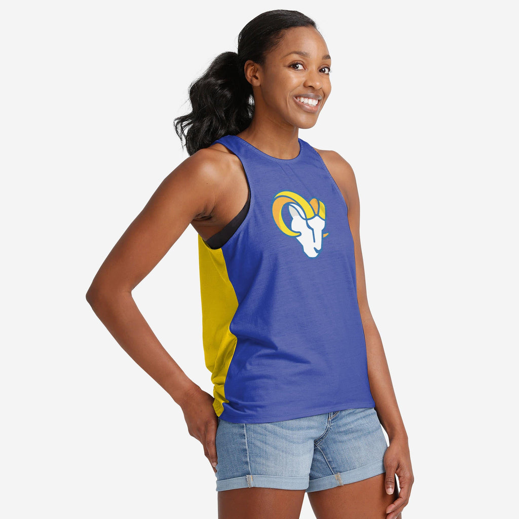 FOCO Tie-Breaker Sleeveless Top Blue L 3