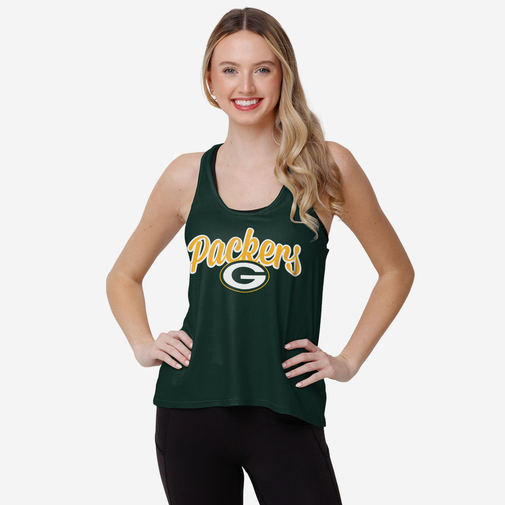 FOCO Green Bay Packers Wordmark Sleeveless Top Green M 2