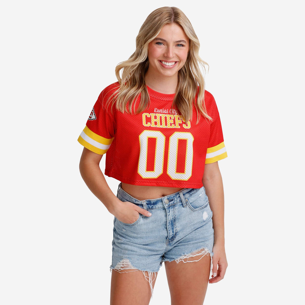 FOCO Gameday Mesh Crop Top Red S 2