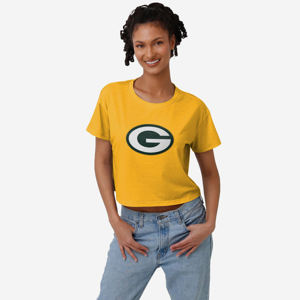 FOCO Green Bay Packers Alternate Crop Top Green L 2