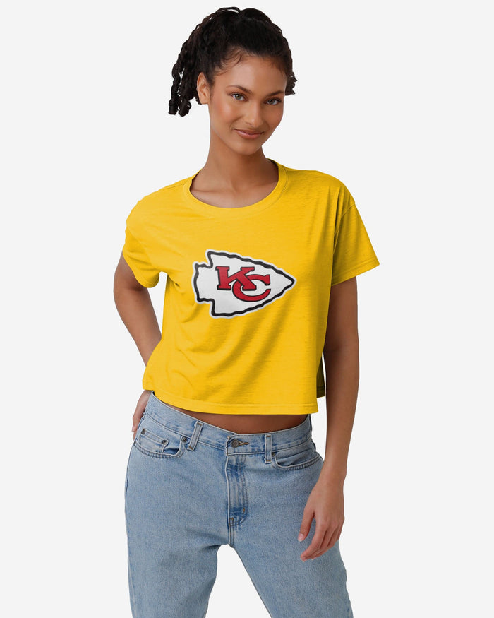 Kansas City Chiefs Womens Alternate Team Color Crop Top FOCO S - FOCO.com