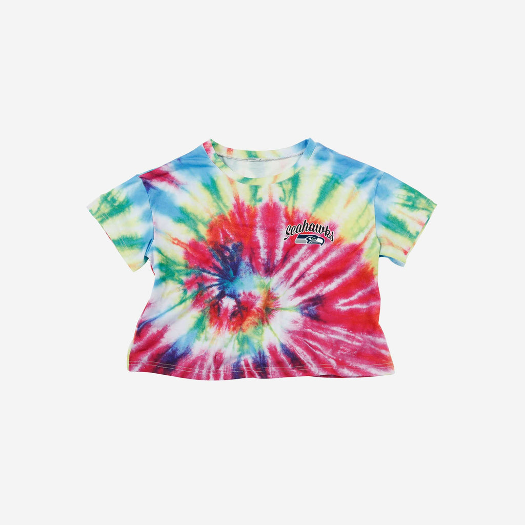 FOCO Seattle Seahawks Damen Pastell Tie-Dye Crop Top - L 4