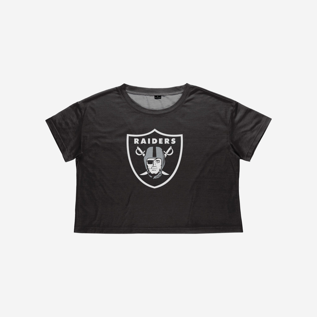 FOCO Las Vegas Raiders Solid Big Logo Crop Top Black 2XL 4