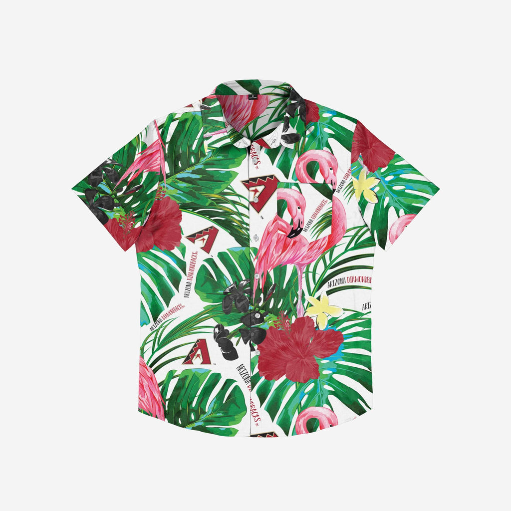 SIX BUNNIES BUTTON SHIRT FLAMINGOS BLUE main image 0
