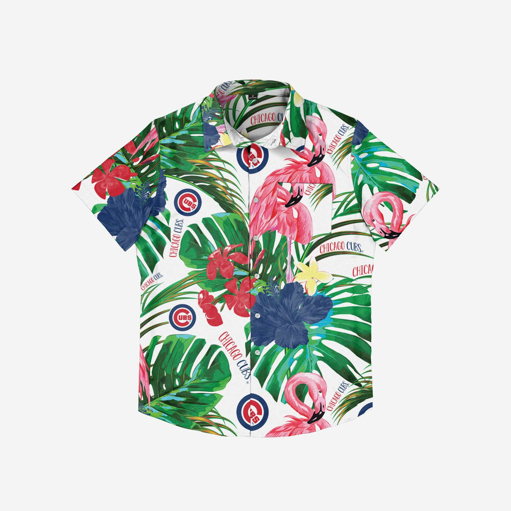 Chicago Cubs Flamingo Button Up Shirt FOCO