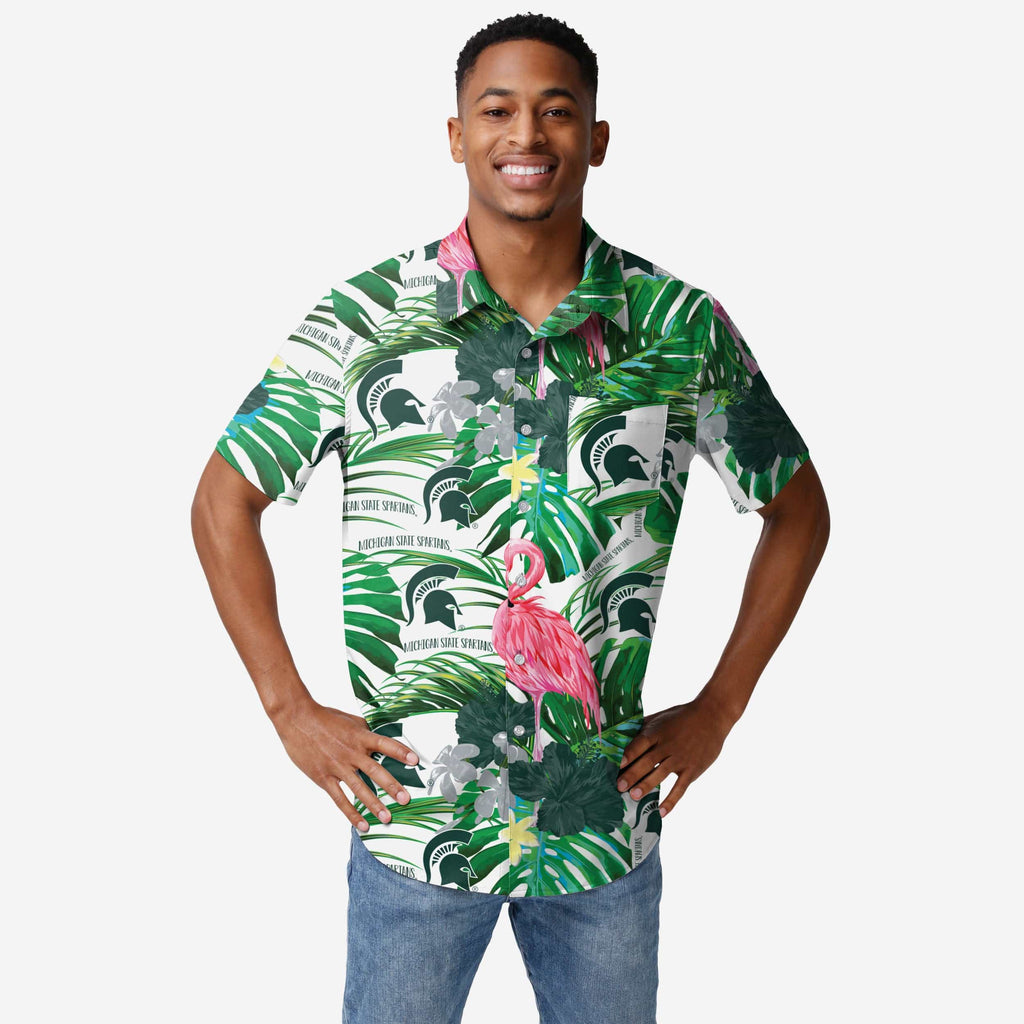 FOCO Michigan State Spartans Flamingo Chemise - S - Homme 2