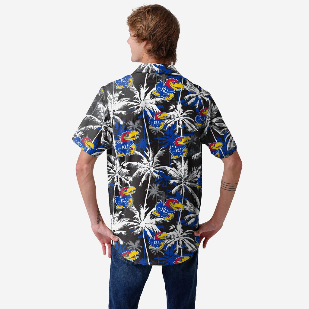 FOCO Kansas Jayhawks Button Up Shirt Black 2XL 3