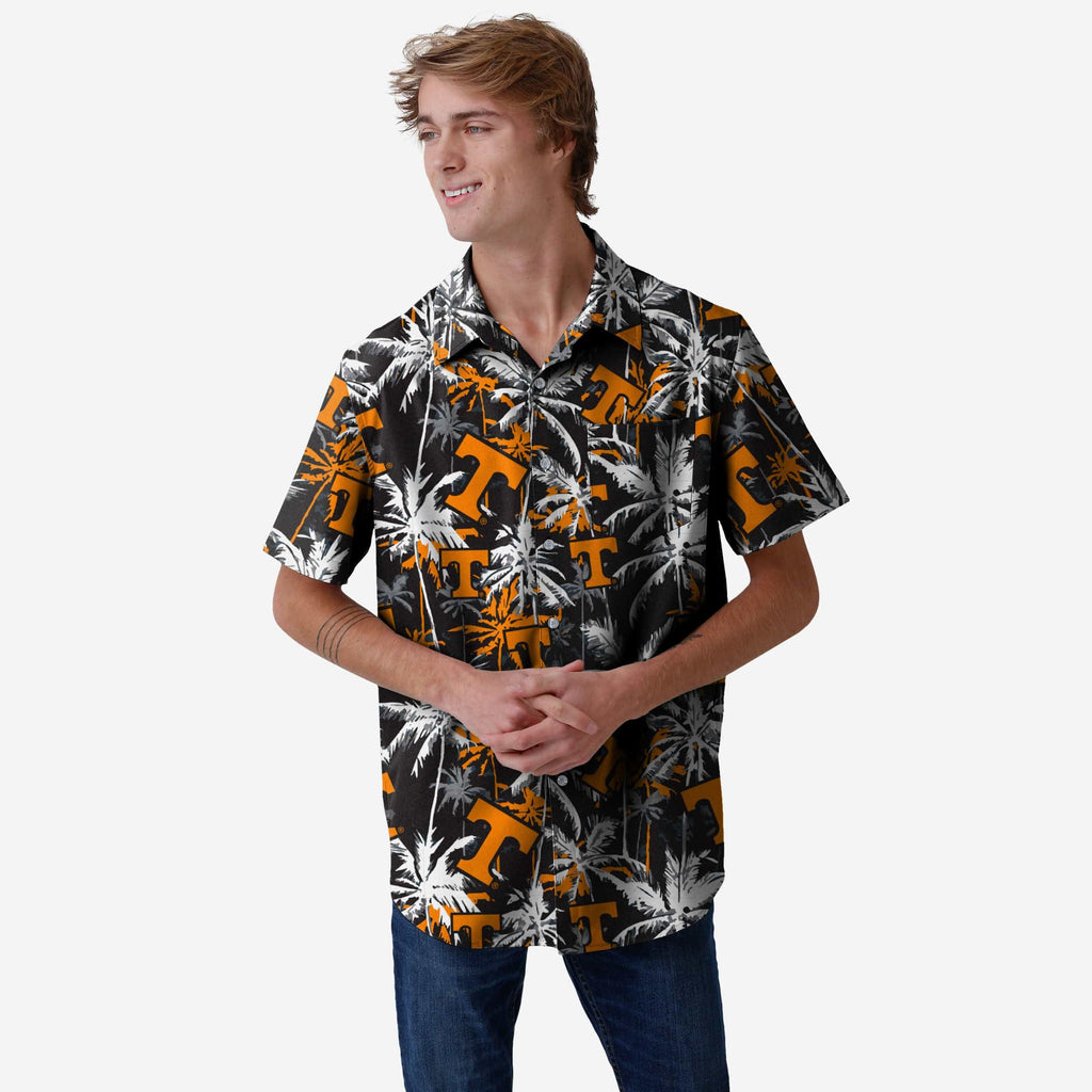 Tennessee Volunteers Black Floral Button Up Shirt FOCO S - FOCO.com