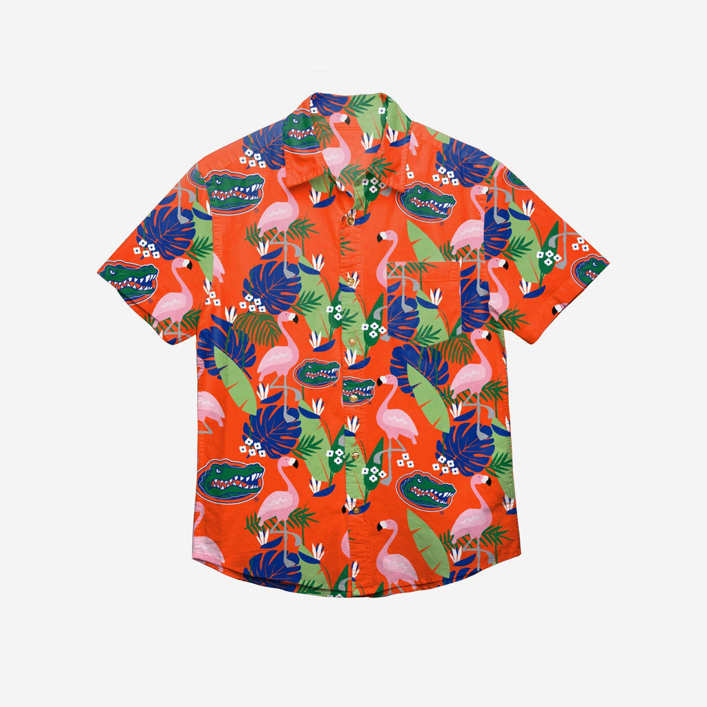 FOCO Florida Gators Floral Button Up Shirt Blue XL Men 3