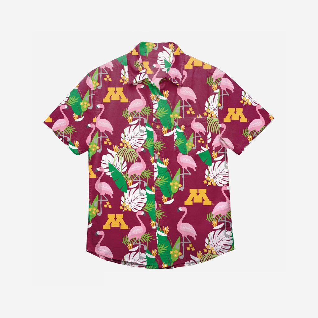 FOCO Minnesota Golden Gophers Floral Button-Up Shirt Men 3XL 3