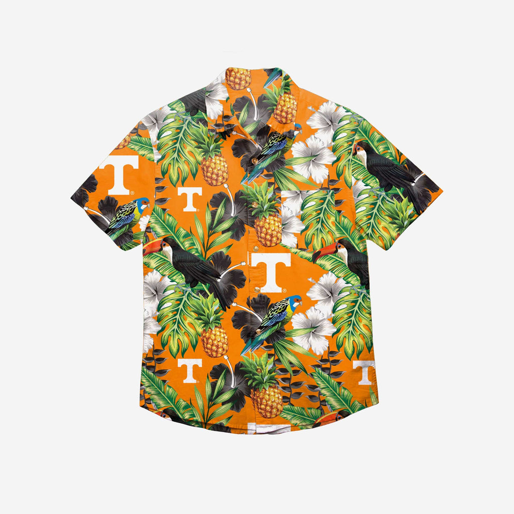 FOCO Tennessee Volunteers Floral Button Up Shirt Orange M Men 3