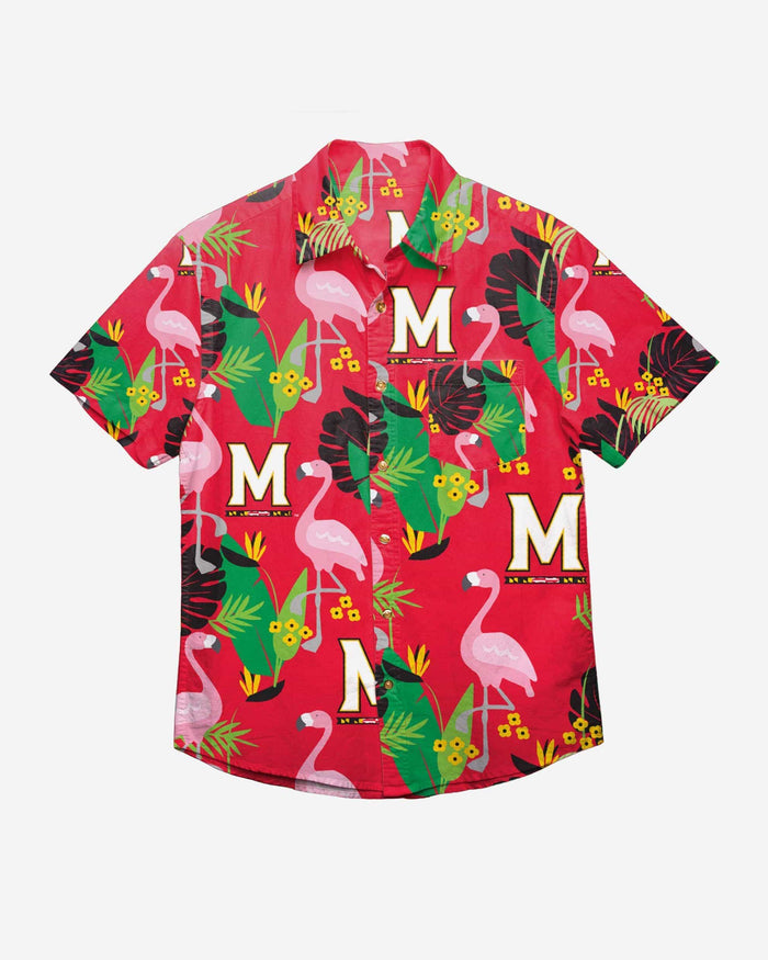 Maryland Terrapins Floral Button Up Shirt FOCO - FOCO.com