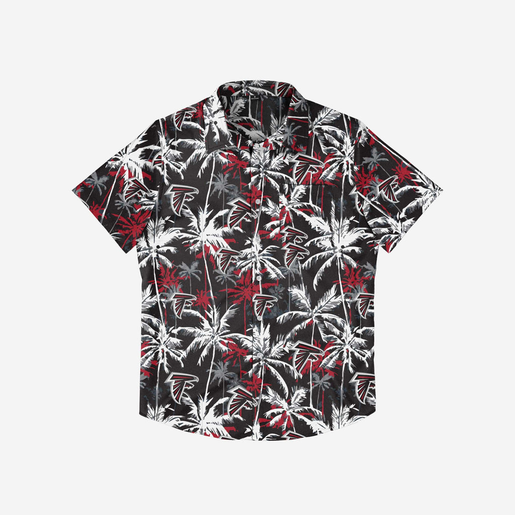 Atlanta Falcons Black Floral Button Up Shirt FOCO