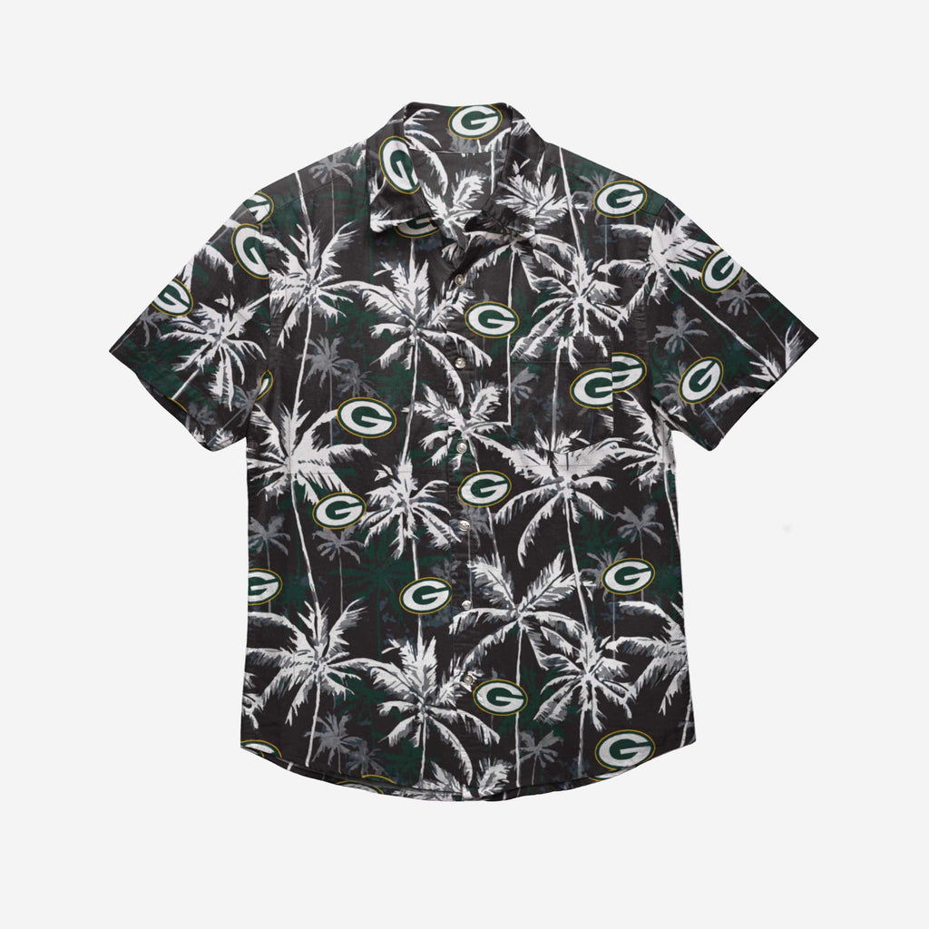 FOCO Green Bay Packers Button Up Shirt Black S 4