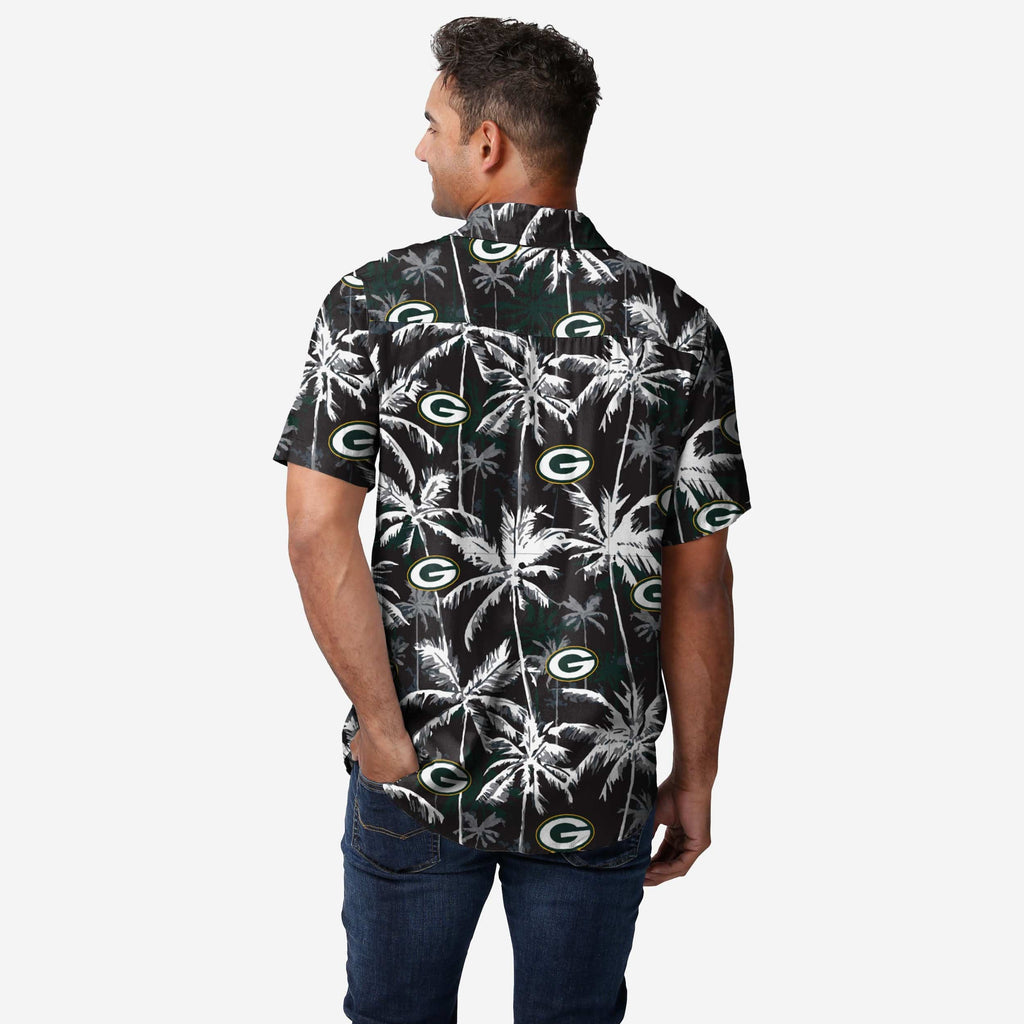 FOCO Green Bay Packers Button Up Shirt Black S 3