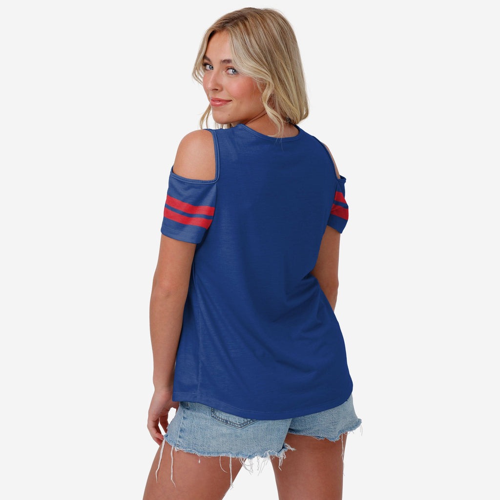 FOCO Buffalo Bills Cold Shoulder T-Shirt Blue XL 3