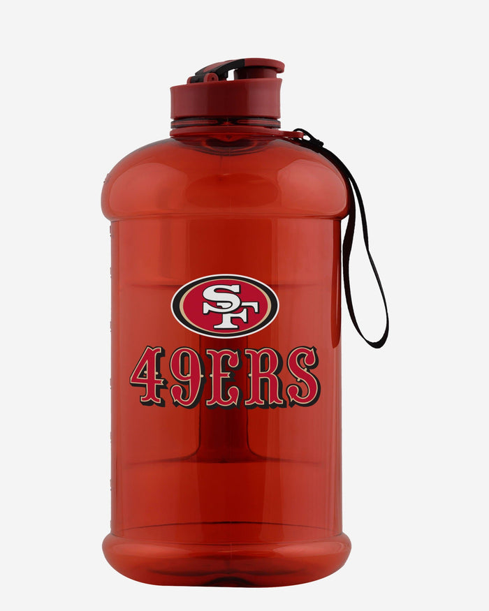 San Francisco 49ers Large Team Color Clear Sports Bottle FOCO - FOCO.com