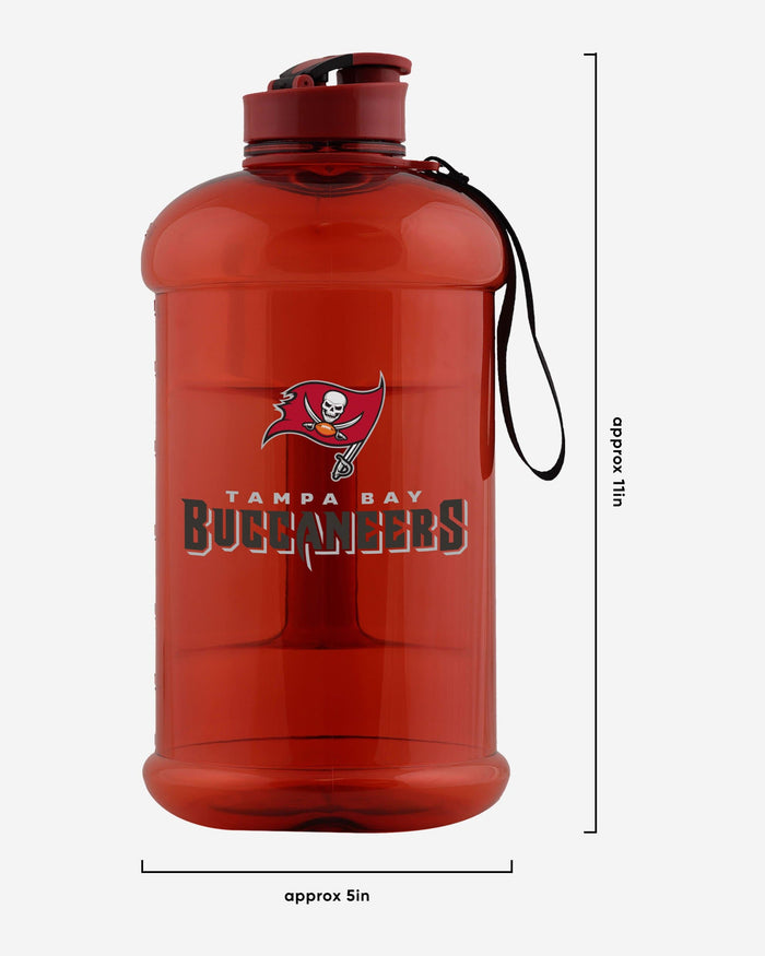 Tampa Bay Buccaneers Large Team Color Clear Sports Bottle FOCO - FOCO.com