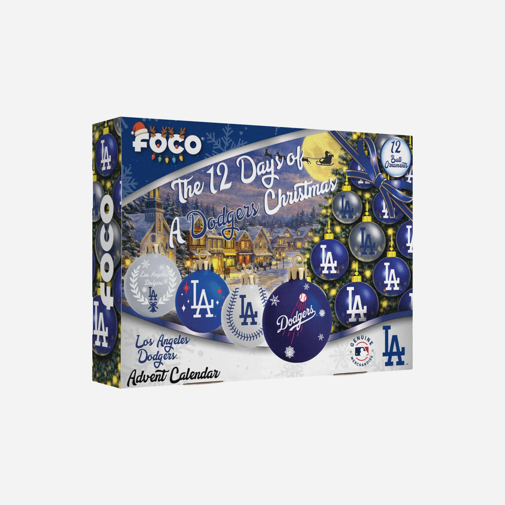 Los Angeles Dodgers Ornament Set Advent Calendar FOCO - FOCO.com