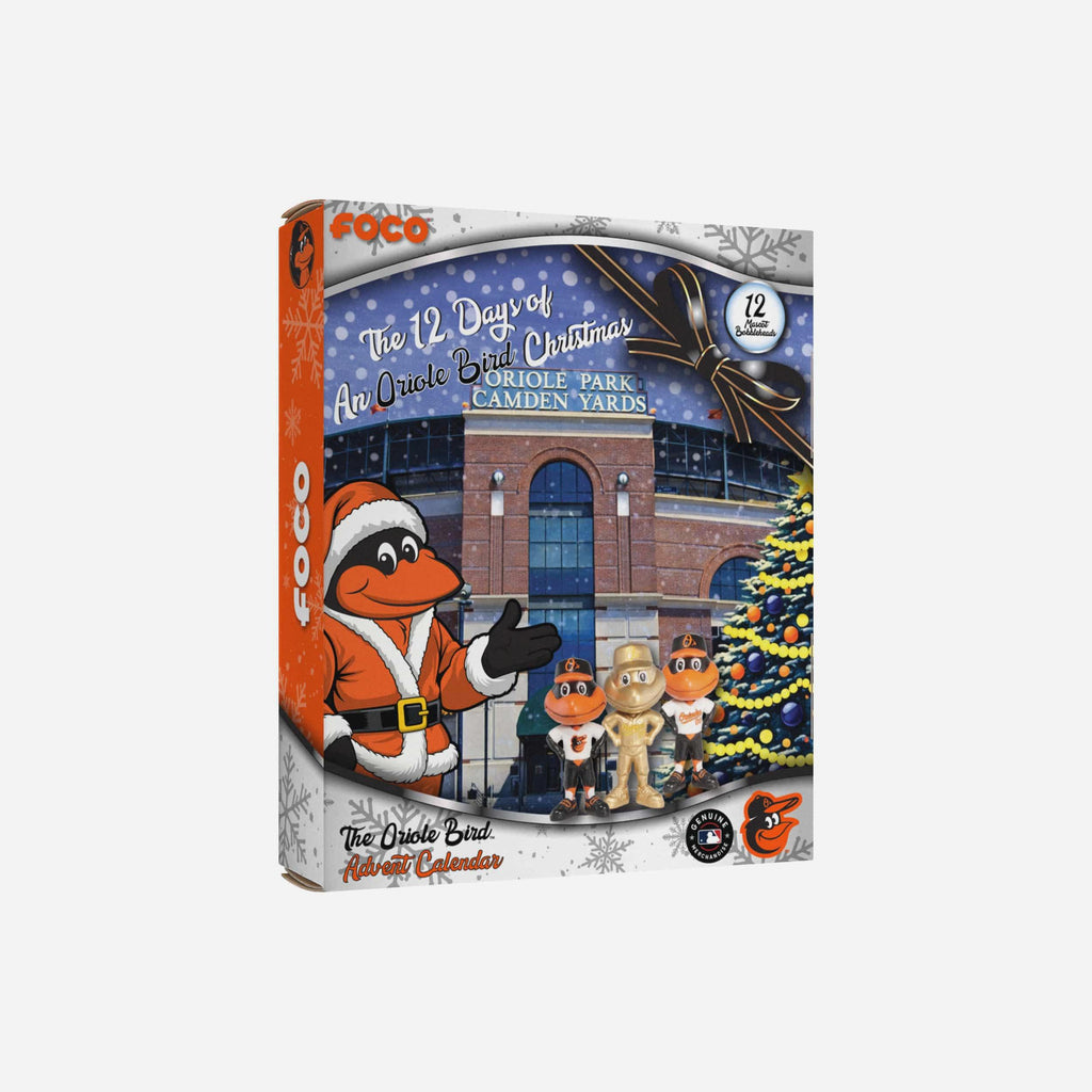 Baltimore Orioles Mascot Bobblehead Advent Calendar FOCO - FOCO.com