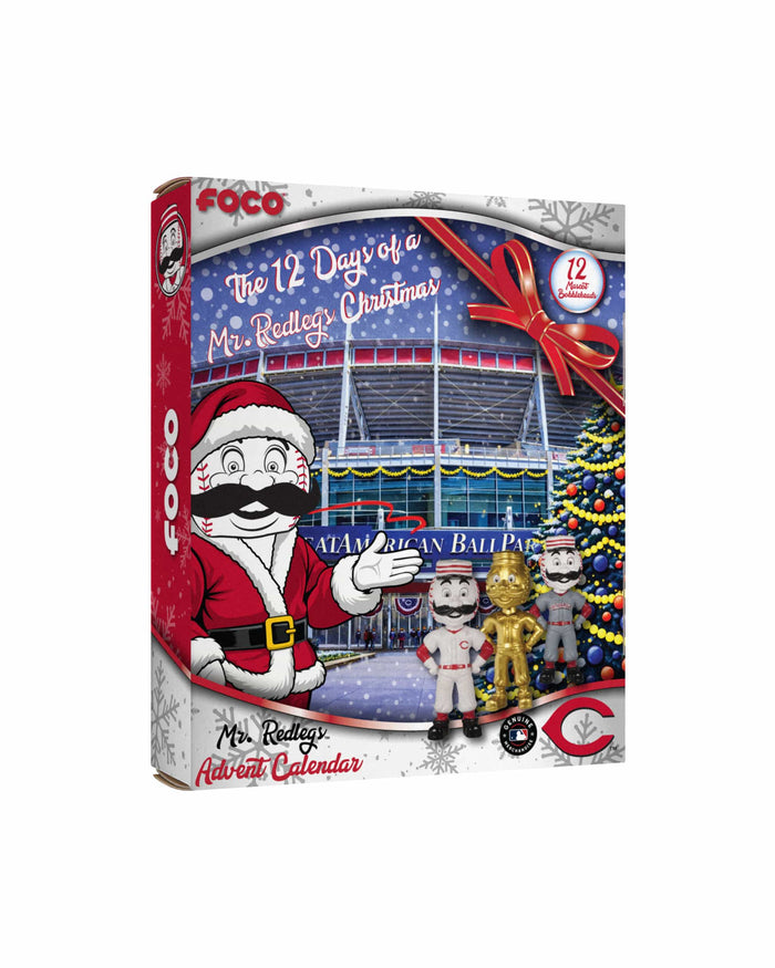 Cincinnati Reds Mascot Bobblehead Advent Calendar FOCO - FOCO.com