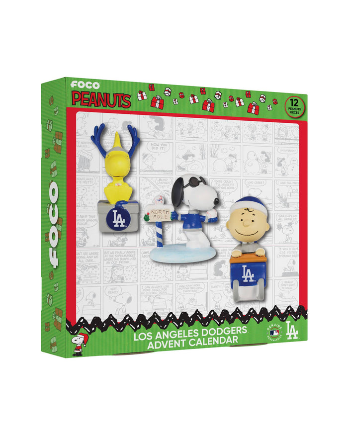 Los Angeles Dodgers Peanuts Bobblehead Advent Calendar FOCO - FOCO.com