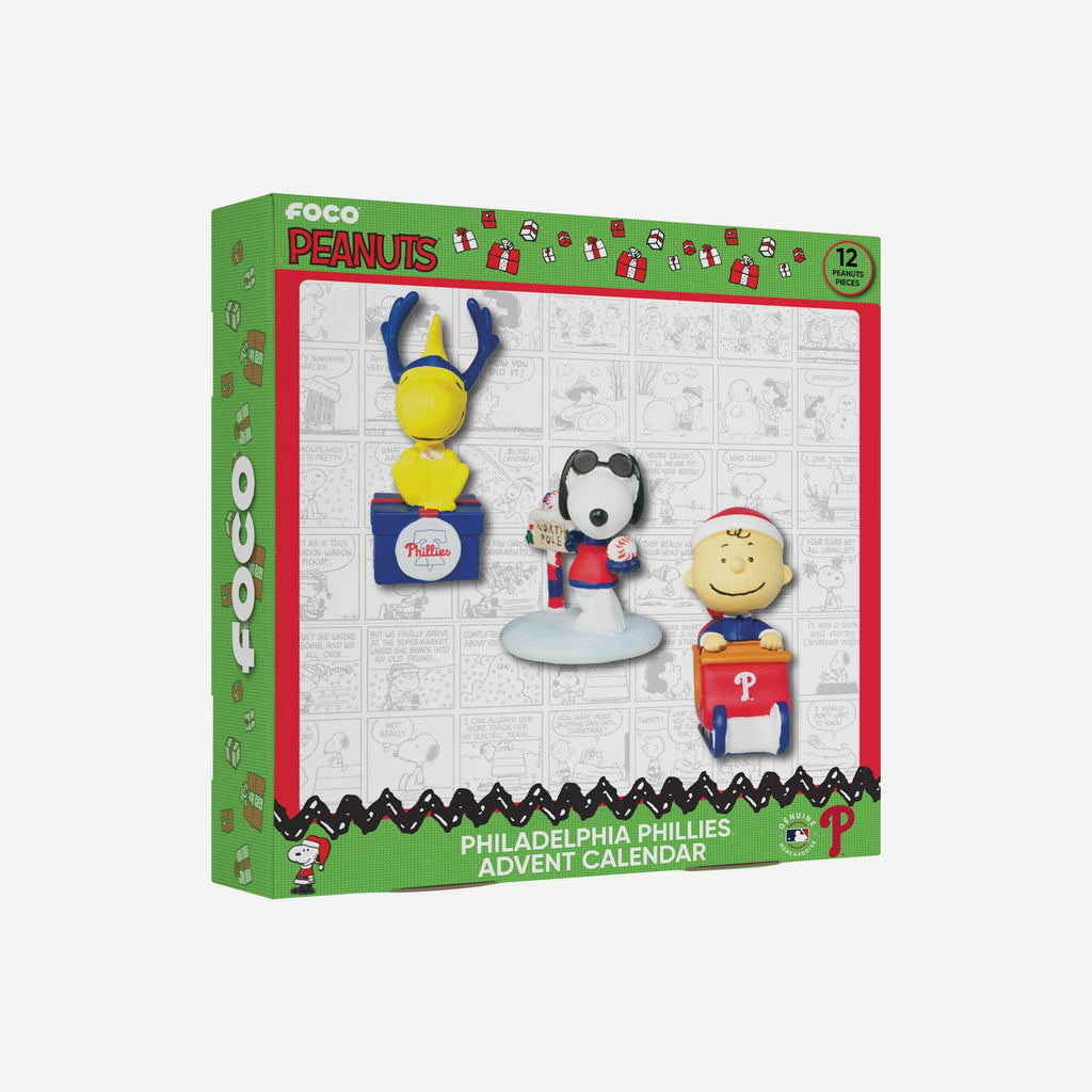 Philadelphia Phillies Peanuts Bobblehead Advent Calendar FOCO - FOCO.com