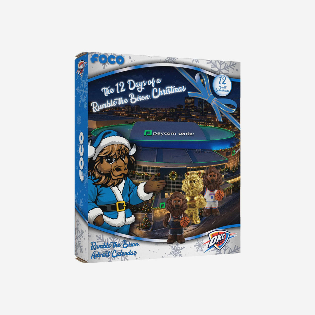 Oklahoma City Thunder Mascot Bobblehead Advent Calendar FOCO - FOCO.com