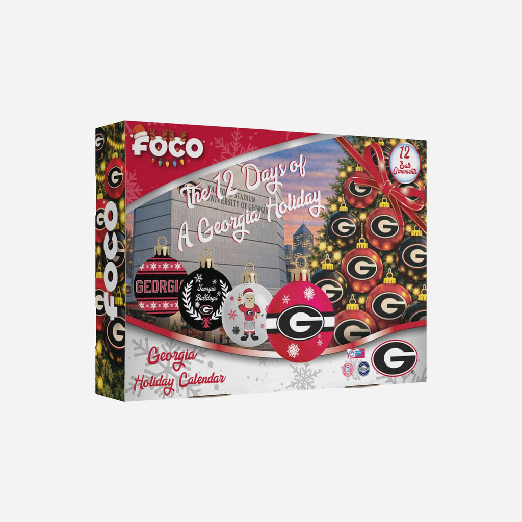 Georgia Bulldogs Ornament Set Advent Calendar FOCO - FOCO.com