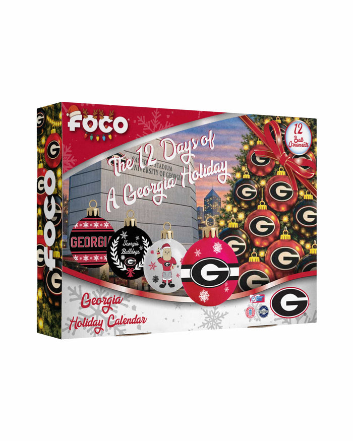 Georgia Bulldogs Ornament Set Advent Calendar FOCO - FOCO.com