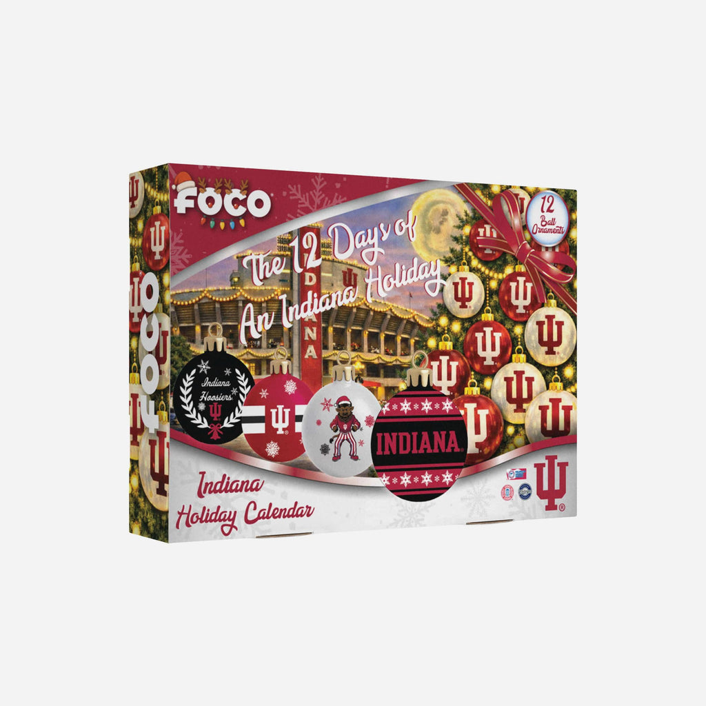 Indiana Hoosiers Ornament Set Advent Calendar FOCO - FOCO.com